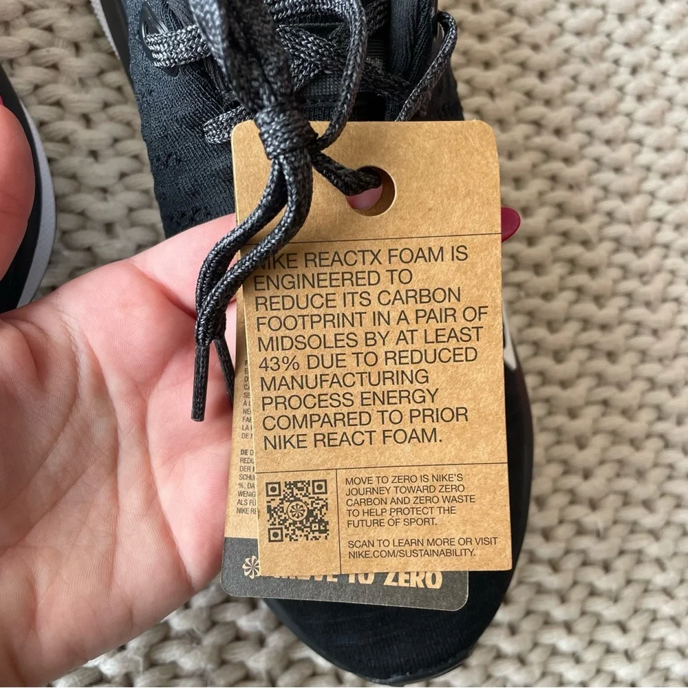 NWT Black Nike Reactx Infinity Run 4 Sneakers - Picture 4 of 6